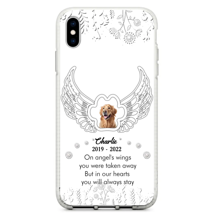 Personalized Pet Phone Case - Upload Photo -Memorial Gift Idea for Dog/Cat Lovers - In Our Hearts You Will Always Stay - Case for iPhone/Samsung