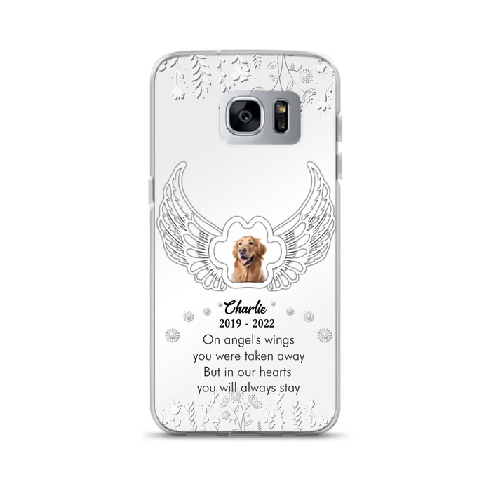 Personalized Pet Phone Case - Upload Photo -Memorial Gift Idea for Dog/Cat Lovers - In Our Hearts You Will Always Stay - Case for iPhone/Samsung