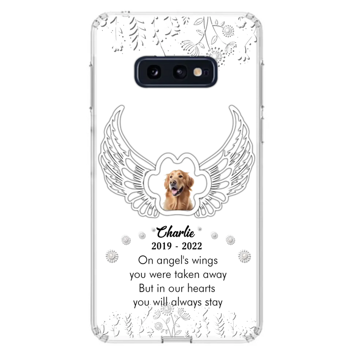 Personalized Pet Phone Case - Upload Photo -Memorial Gift Idea for Dog/Cat Lovers - In Our Hearts You Will Always Stay - Case for iPhone/Samsung