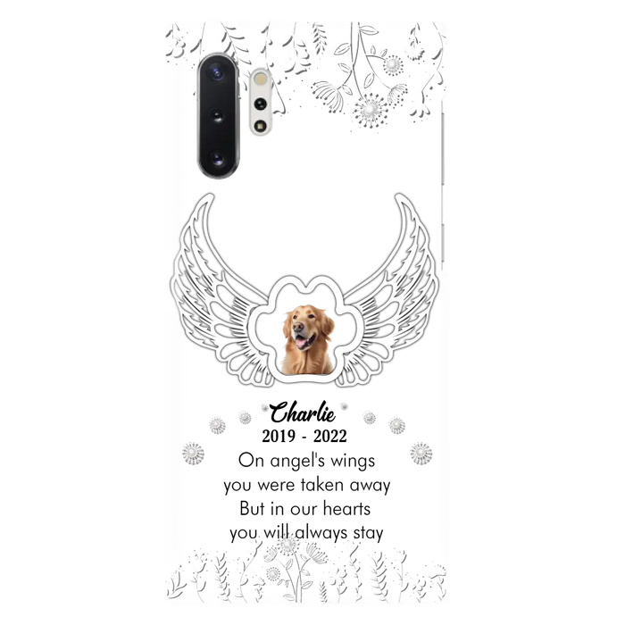 Personalized Pet Phone Case - Upload Photo -Memorial Gift Idea for Dog/Cat Lovers - In Our Hearts You Will Always Stay - Case for iPhone/Samsung