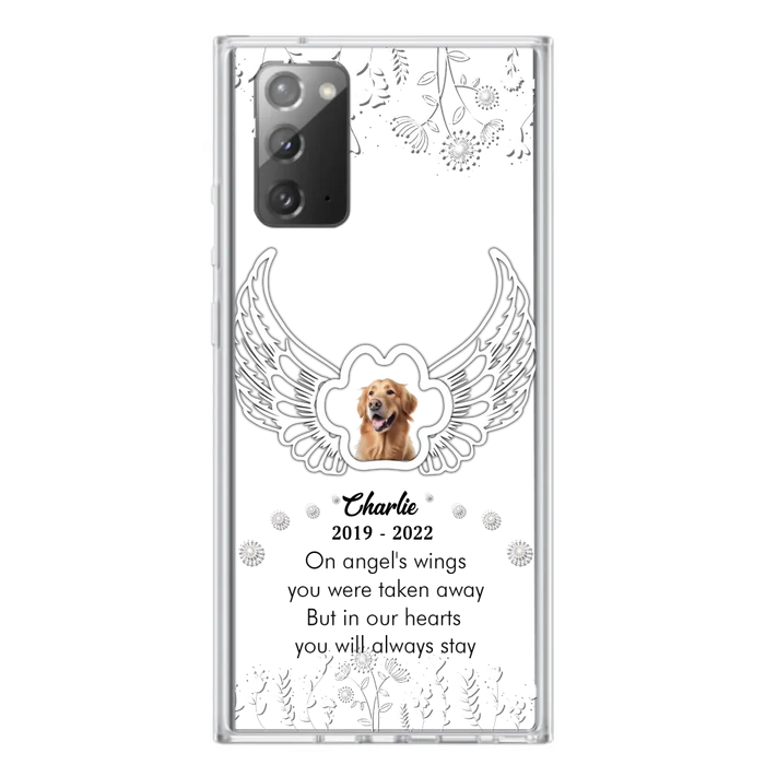 Personalized Pet Phone Case - Upload Photo -Memorial Gift Idea for Dog/Cat Lovers - In Our Hearts You Will Always Stay - Case for iPhone/Samsung