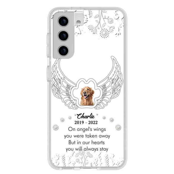 Personalized Pet Phone Case - Upload Photo -Memorial Gift Idea for Dog/Cat Lovers - In Our Hearts You Will Always Stay - Case for iPhone/Samsung