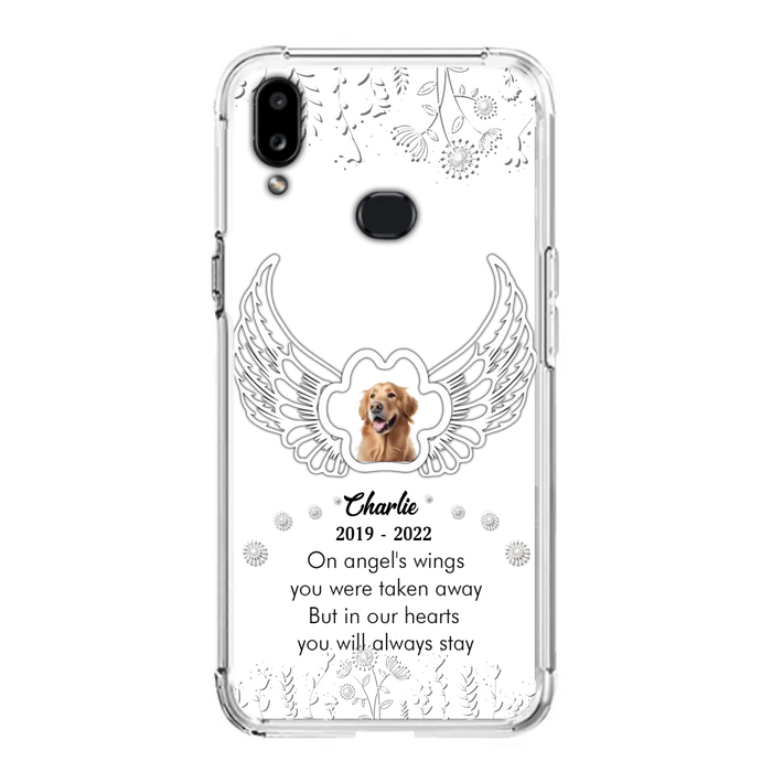 Personalized Pet Phone Case - Upload Photo -Memorial Gift Idea for Dog/Cat Lovers - In Our Hearts You Will Always Stay - Case for iPhone/Samsung