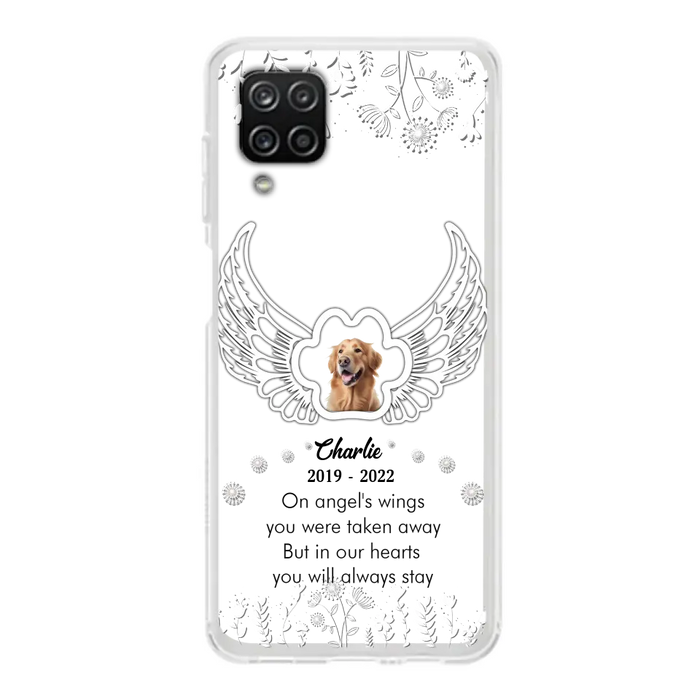 Personalized Pet Phone Case - Upload Photo -Memorial Gift Idea for Dog/Cat Lovers - In Our Hearts You Will Always Stay - Case for iPhone/Samsung