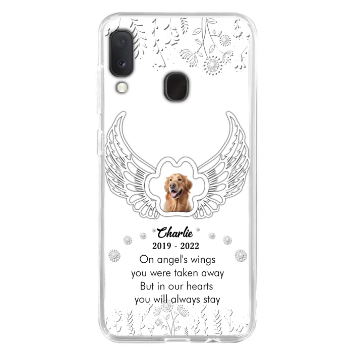 Personalized Pet Phone Case - Upload Photo -Memorial Gift Idea for Dog/Cat Lovers - In Our Hearts You Will Always Stay - Case for iPhone/Samsung