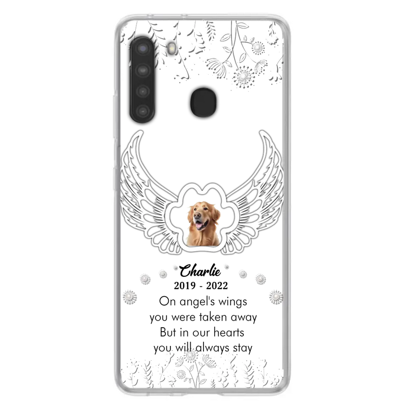 Personalized Pet Phone Case - Upload Photo -Memorial Gift Idea for Dog/Cat Lovers - In Our Hearts You Will Always Stay - Case for iPhone/Samsung