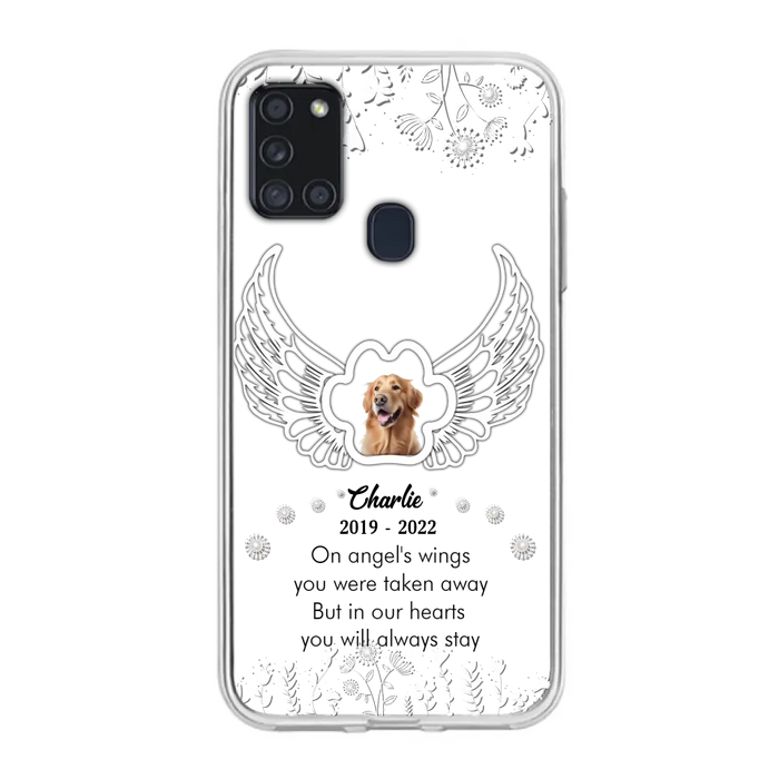 Personalized Pet Phone Case - Upload Photo -Memorial Gift Idea for Dog/Cat Lovers - In Our Hearts You Will Always Stay - Case for iPhone/Samsung