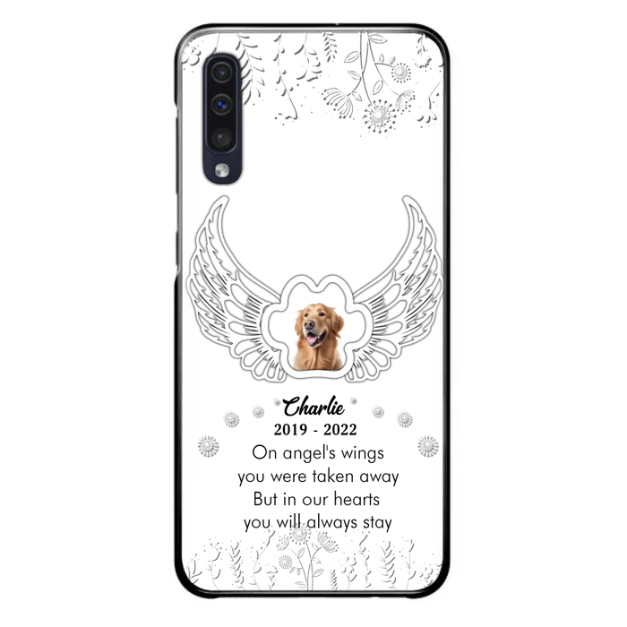 Personalized Pet Phone Case - Upload Photo -Memorial Gift Idea for Dog/Cat Lovers - In Our Hearts You Will Always Stay - Case for iPhone/Samsung