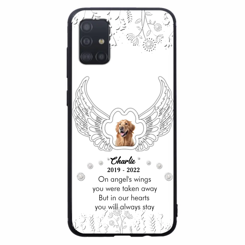 Personalized Pet Phone Case - Upload Photo -Memorial Gift Idea for Dog/Cat Lovers - In Our Hearts You Will Always Stay - Case for iPhone/Samsung