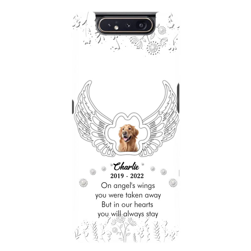 Personalized Pet Phone Case - Upload Photo -Memorial Gift Idea for Dog/Cat Lovers - In Our Hearts You Will Always Stay - Case for iPhone/Samsung
