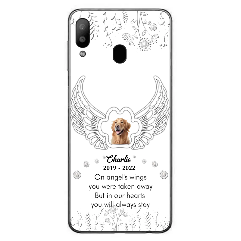 Personalized Pet Phone Case - Upload Photo -Memorial Gift Idea for Dog/Cat Lovers - In Our Hearts You Will Always Stay - Case for iPhone/Samsung