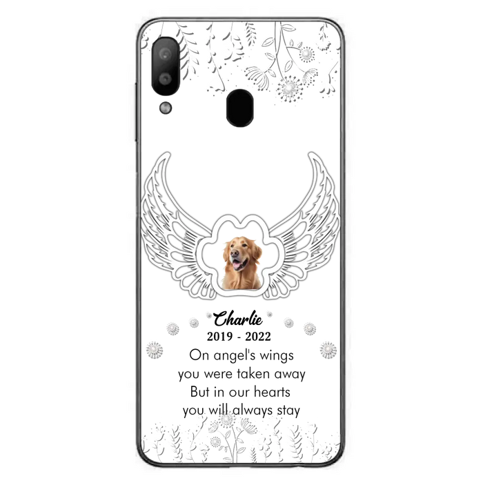 Personalized Pet Phone Case - Upload Photo -Memorial Gift Idea for Dog/Cat Lovers - In Our Hearts You Will Always Stay - Case for iPhone/Samsung