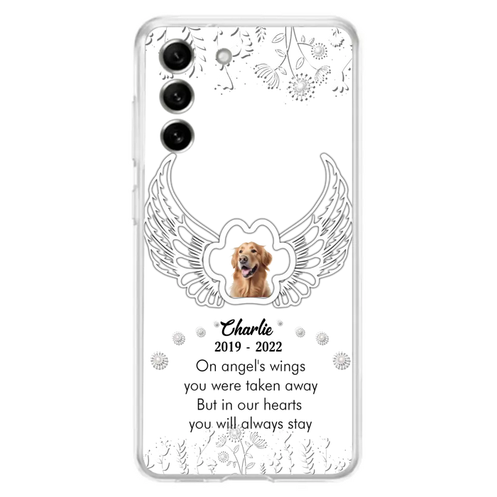 Personalized Pet Phone Case - Upload Photo -Memorial Gift Idea for Dog/Cat Lovers - In Our Hearts You Will Always Stay - Case for iPhone/Samsung