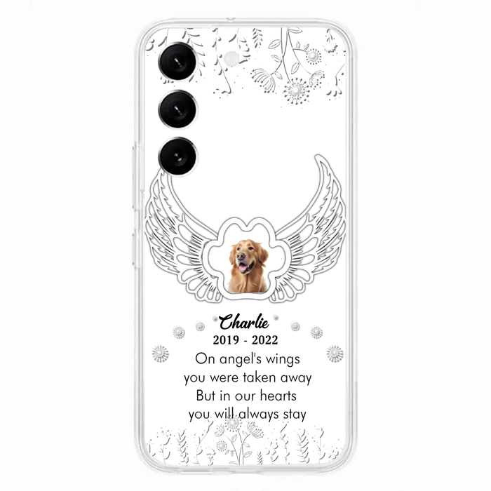 Personalized Pet Phone Case - Upload Photo -Memorial Gift Idea for Dog/Cat Lovers - In Our Hearts You Will Always Stay - Case for iPhone/Samsung