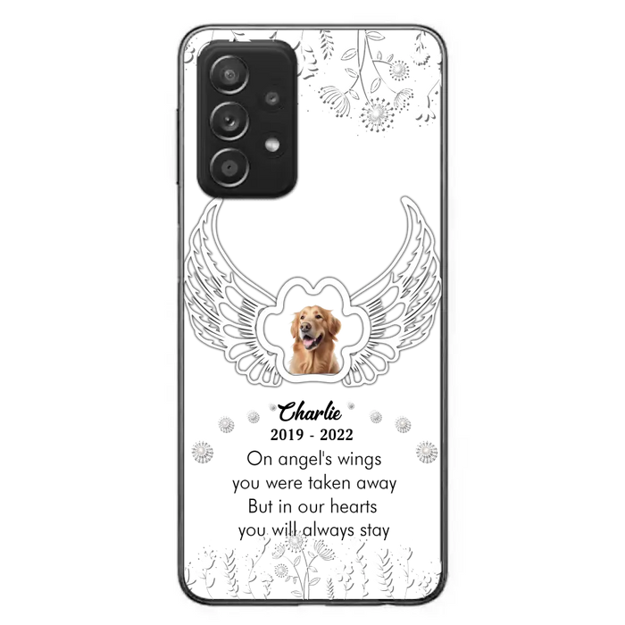 Personalized Pet Phone Case - Upload Photo -Memorial Gift Idea for Dog/Cat Lovers - In Our Hearts You Will Always Stay - Case for iPhone/Samsung