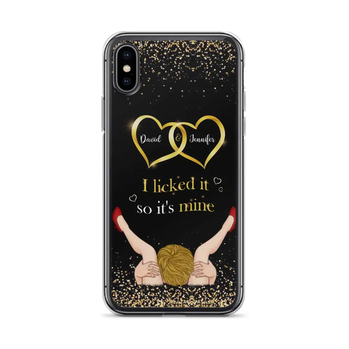 Custom Personalized Couple Phone Case - Gift Idea For Couple/Valentines Day - I Licked It So It's Mine - Case For iPhone/Samsung