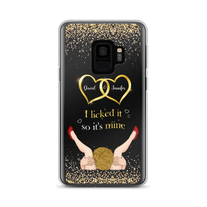 Custom Personalized Couple Phone Case - Gift Idea For Couple/Valentines Day - I Licked It So It's Mine - Case For iPhone/Samsung