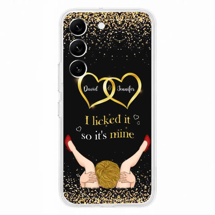 Custom Personalized Couple Phone Case - Gift Idea For Couple/Valentines Day - I Licked It So It's Mine - Case For iPhone/Samsung