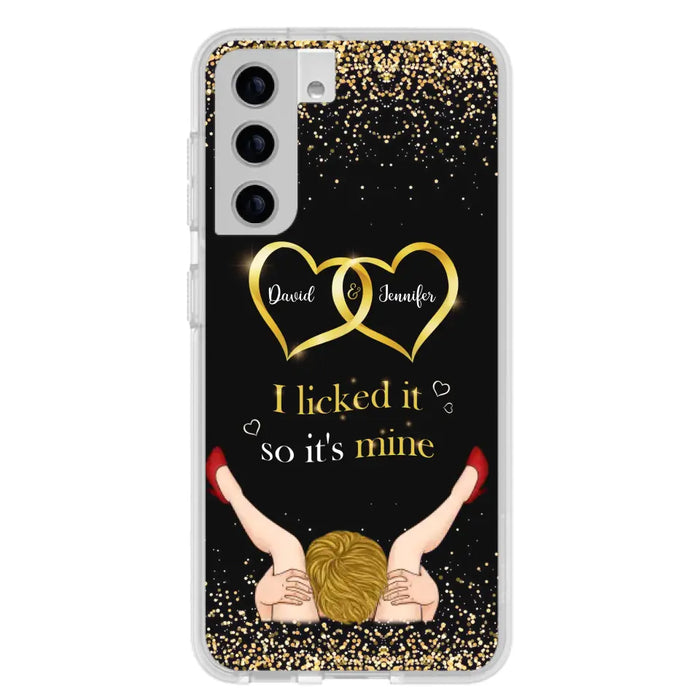 Custom Personalized Couple Phone Case - Gift Idea For Couple/Valentines Day - I Licked It So It's Mine - Case For iPhone/Samsung