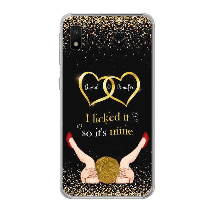 Custom Personalized Couple Phone Case - Gift Idea For Couple/Valentines Day - I Licked It So It's Mine - Case For iPhone/Samsung