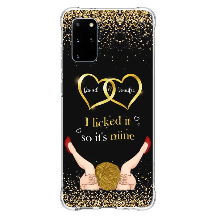 Custom Personalized Couple Phone Case - Gift Idea For Couple/Valentines Day - I Licked It So It's Mine - Case For iPhone/Samsung