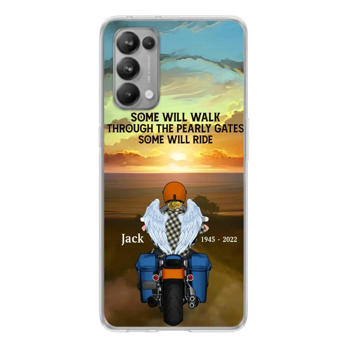 Custom Personalized Memorial Biker Phone Case - Memorial Gift Idea For Father's Day - Some Will Ride - Case For Oppo/Xiaomi/Huawei