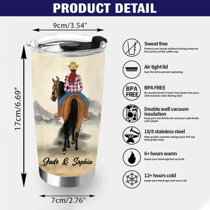 Custom Personalized Horse Girl Tumbler - Gift Idea For Horse Lovers - Never Forget Your Way Back Home