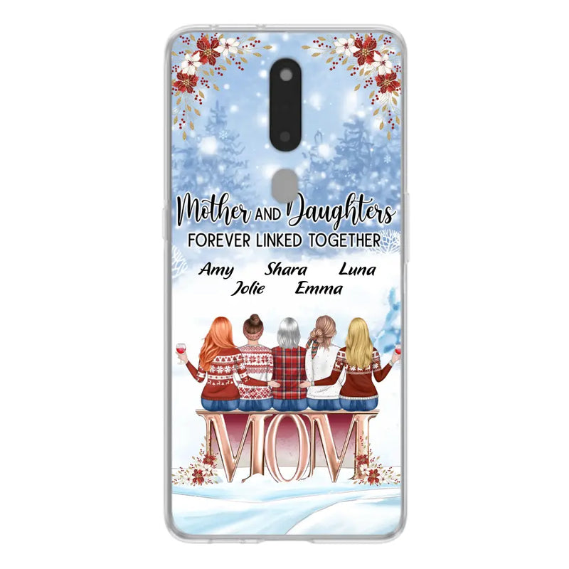 Personalized Mom Phone Case - Mother With Up to 4 Daughters - Gift Idea For Mother's Day From Daughter - Mother And Daughters Forever Linked Together - Case For Oppo/Xiaomi/Huawei
