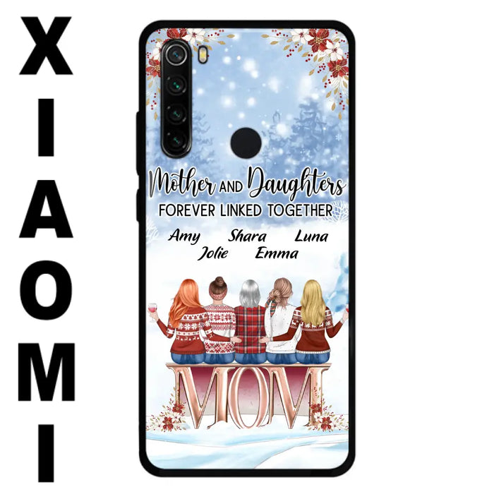 Personalized Mom Phone Case - Mother With Upto 4 Daughters - Gift Idea For Mother's Day From Daughter - Mother And Daughters Forever Linked Together - Case For Oppo/Xiaomi/Huawei