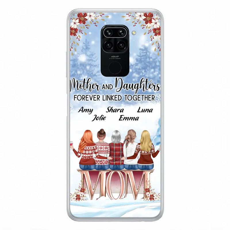 Personalized Mom Phone Case - Mother With Up to 4 Daughters - Gift Idea For Mother's Day From Daughter - Mother And Daughters Forever Linked Together - Case For Oppo/Xiaomi/Huawei