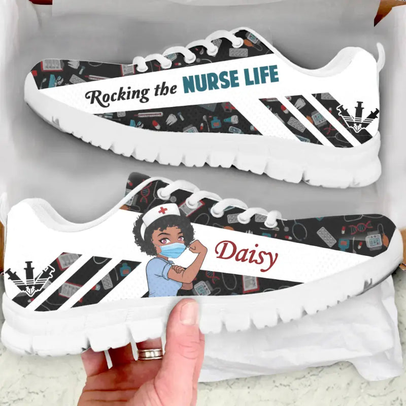 Personalized Nurse Sneakers - Gift Idea for Nurses - Rocking The Nurse Life