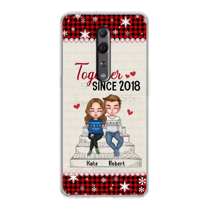 Custom Personalized Christmas Couple Phone Case - Christmas Gift Idea For Couple - Together Since 2018 - Case For Oppo/Xiaomi/Huawei