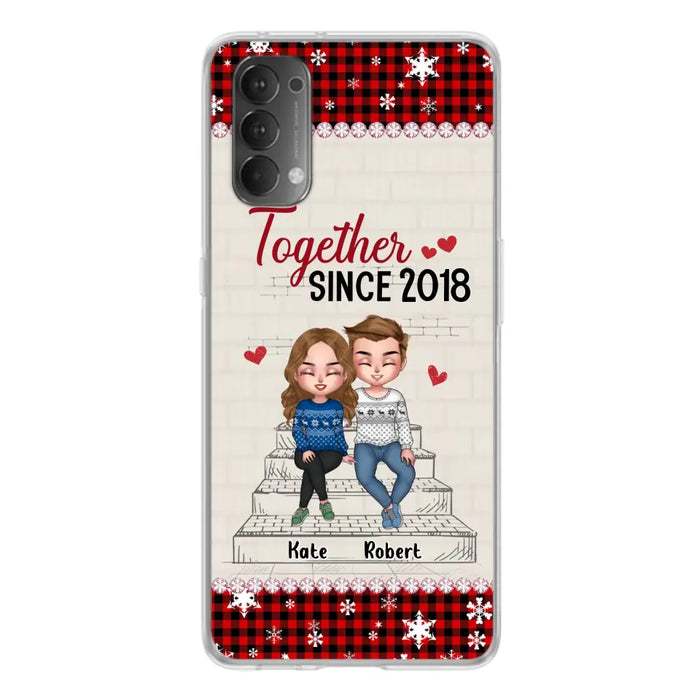 Custom Personalized Christmas Couple Phone Case - Christmas Gift Idea For Couple - Together Since 2018 - Case For Oppo/Xiaomi/Huawei