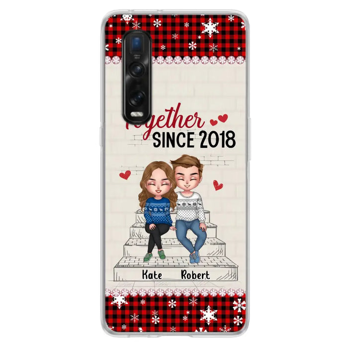 Custom Personalized Christmas Couple Phone Case - Christmas Gift Idea For Couple - Together Since 2018 - Case For Oppo/Xiaomi/Huawei