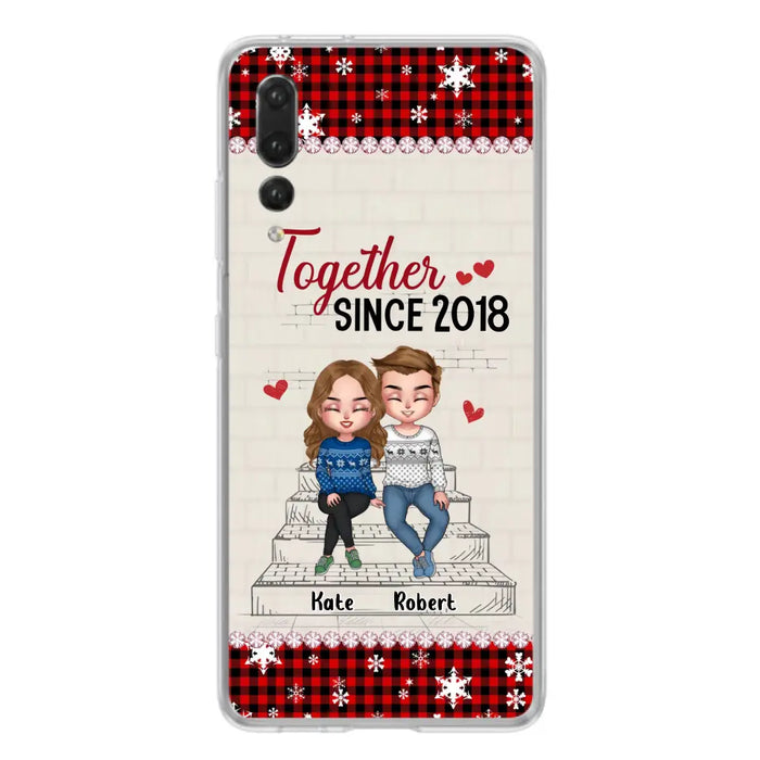 Custom Personalized Christmas Couple Phone Case - Christmas Gift Idea For Couple - Together Since 2018 - Case For Oppo/Xiaomi/Huawei