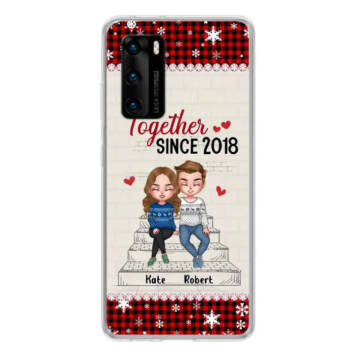 Custom Personalized Christmas Couple Phone Case - Christmas Gift Idea For Couple - Together Since 2018 - Case For Oppo/Xiaomi/Huawei