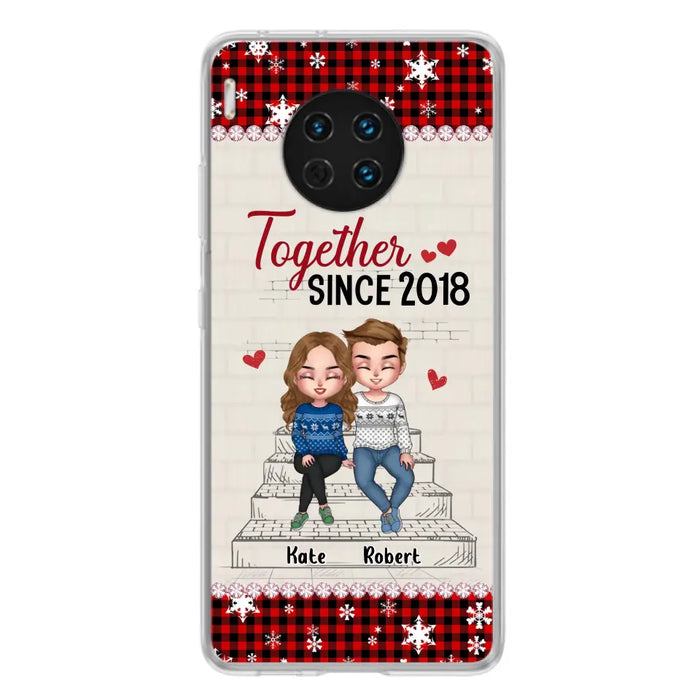 Custom Personalized Christmas Couple Phone Case - Christmas Gift Idea For Couple - Together Since 2018 - Case For Oppo/Xiaomi/Huawei