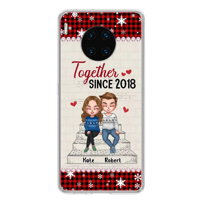 Custom Personalized Christmas Couple Phone Case - Christmas Gift Idea For Couple - Together Since 2018 - Case For Oppo/Xiaomi/Huawei