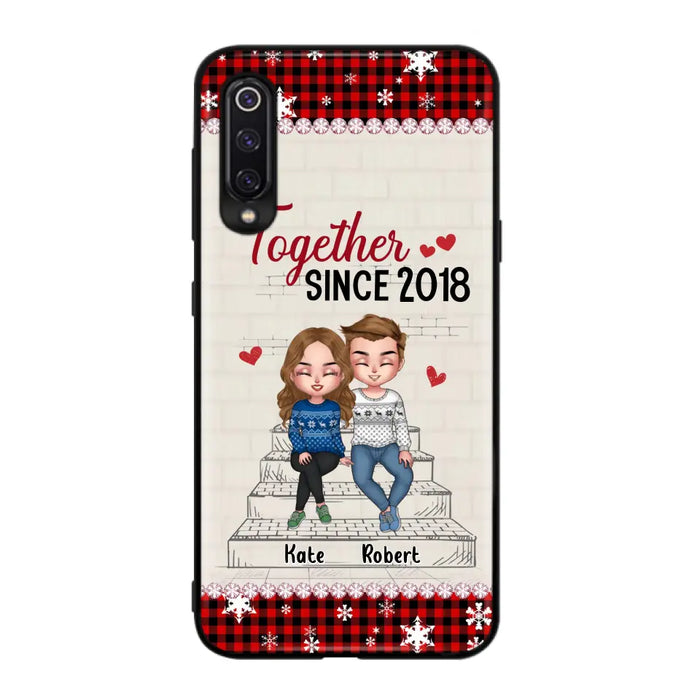 Custom Personalized Christmas Couple Phone Case - Christmas Gift Idea For Couple - Together Since 2018 - Case For Oppo/Xiaomi/Huawei