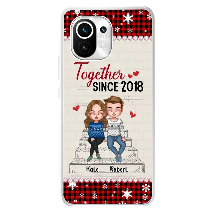 Custom Personalized Christmas Couple Phone Case - Christmas Gift Idea For Couple - Together Since 2018 - Case For Oppo/Xiaomi/Huawei