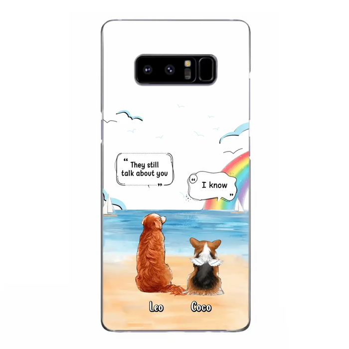 Personalized Memorial Pet Phone Case - Upto 4 Pets - Memorial Gift Idea for Dog/Cat Lovers - They Still Talk About You - Cases For iPhone/Samsung