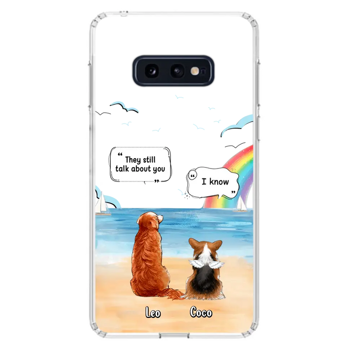 Personalized Memorial Pet Phone Case - Upto 4 Pets - Memorial Gift Idea for Dog/Cat Lovers - They Still Talk About You - Cases For iPhone/Samsung