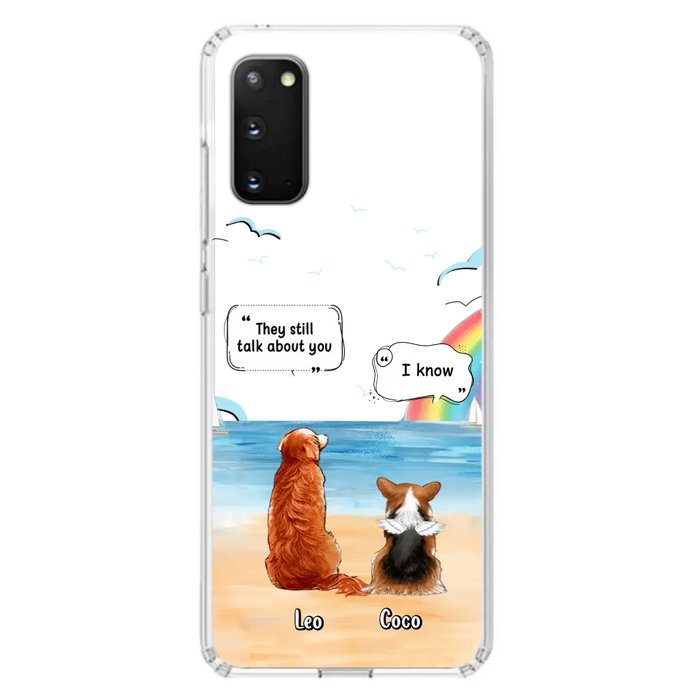 Personalized Memorial Pet Phone Case - Upto 4 Pets - Memorial Gift Idea for Dog/Cat Lovers - They Still Talk About You - Cases For iPhone/Samsung