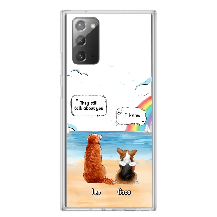 Personalized Memorial Pet Phone Case - Upto 4 Pets - Memorial Gift Idea for Dog/Cat Lovers - They Still Talk About You - Cases For iPhone/Samsung