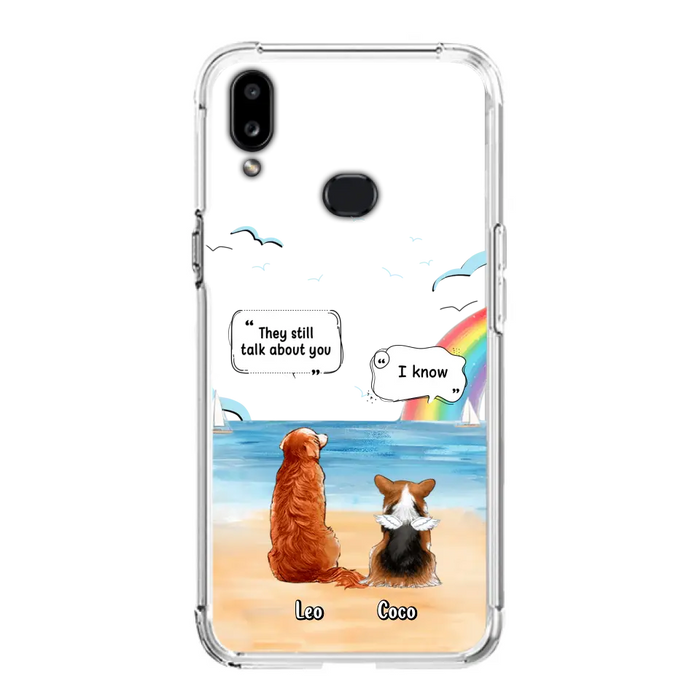 Personalized Memorial Pet Phone Case - Upto 4 Pets - Memorial Gift Idea for Dog/Cat Lovers - They Still Talk About You - Cases For iPhone/Samsung