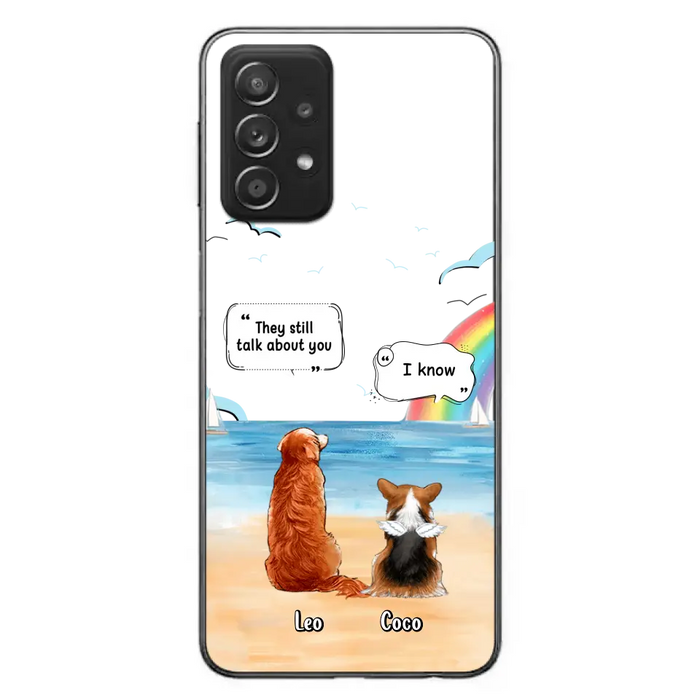 Personalized Memorial Pet Phone Case - Upto 4 Pets - Memorial Gift Idea for Dog/Cat Lovers - They Still Talk About You - Cases For iPhone/Samsung