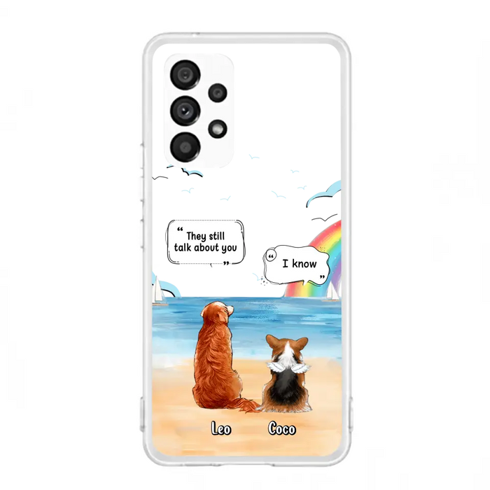 Personalized Memorial Pet Phone Case - Upto 4 Pets - Memorial Gift Idea for Dog/Cat Lovers - They Still Talk About You - Cases For iPhone/Samsung