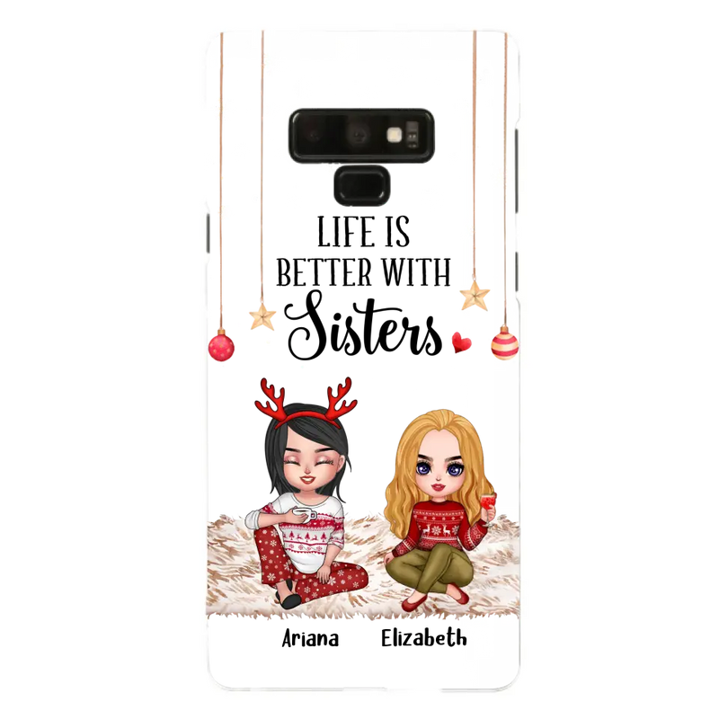Personalized Besties Phone Case - Gift Idea For Friends/Sisters/Besties - Life Is Better With Sisters - Up to 5 People - Case For iPhone/Samsung