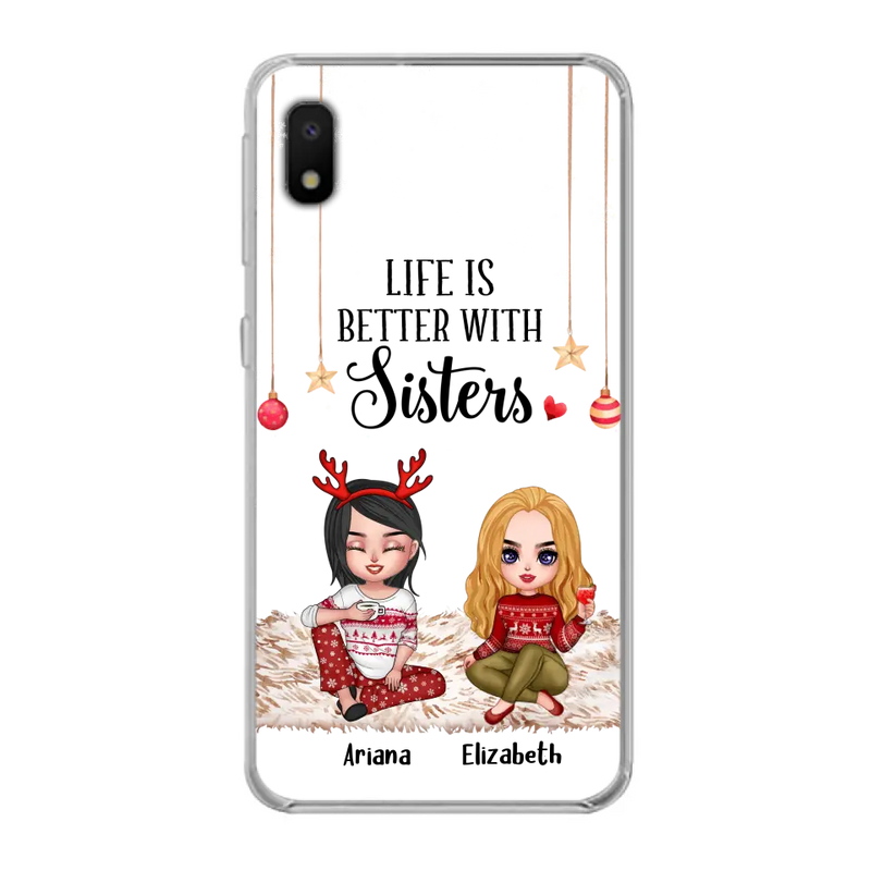 Personalized Besties Phone Case - Gift Idea For Friends/Sisters/Besties - Life Is Better With Sisters - Up to 5 People - Case For iPhone/Samsung