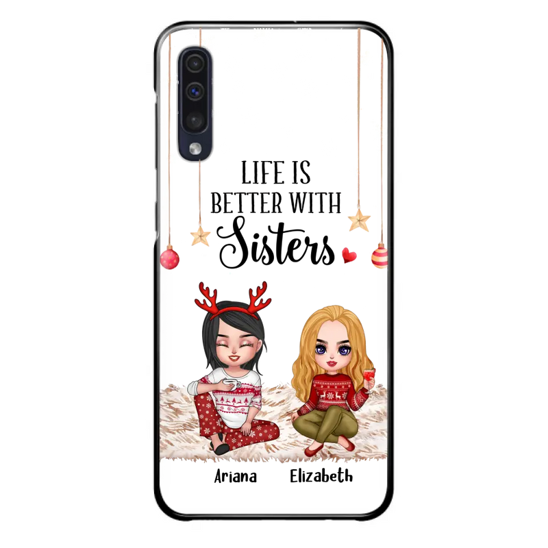 Personalized Besties Phone Case - Gift Idea For Friends/Sisters/Besties - Life Is Better With Sisters - Up to 5 People - Case For iPhone/Samsung